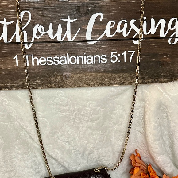 Chloe Mini Leather Crossbody with Chain Snap Closure - Picture 7 of 14